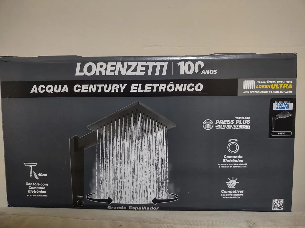 Chuveiro Elétrico Lorenzetti Acqua Century Eletrônico 5500W
