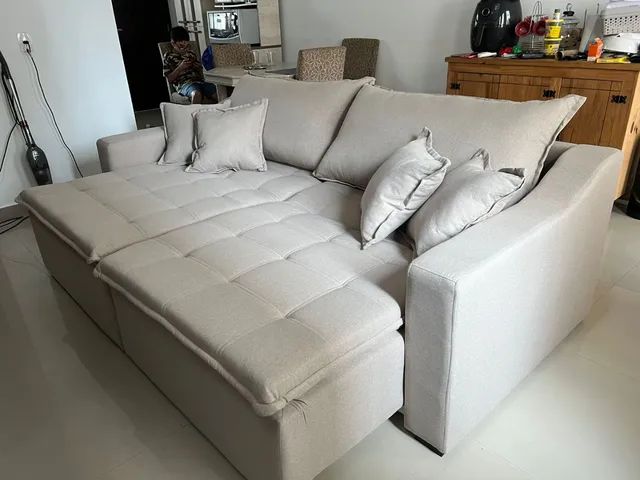 Sofá cama sem caixa linho maravilhoso  - Foto 2
