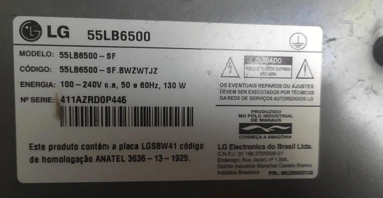 TV 55 polegadas  com Display quebrado - Foto 2