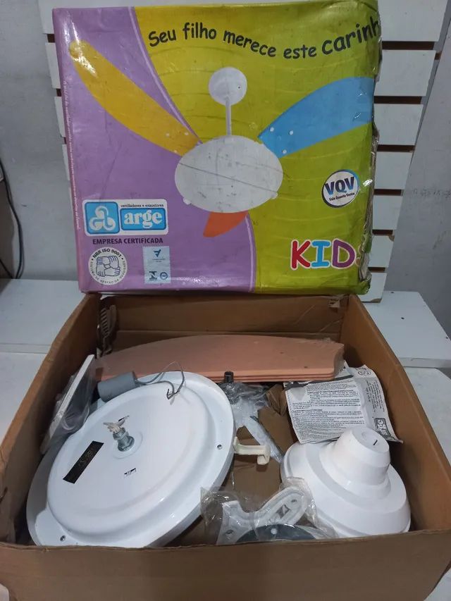 Ventilador de teto Arge infantil rosa  - Foto 2
