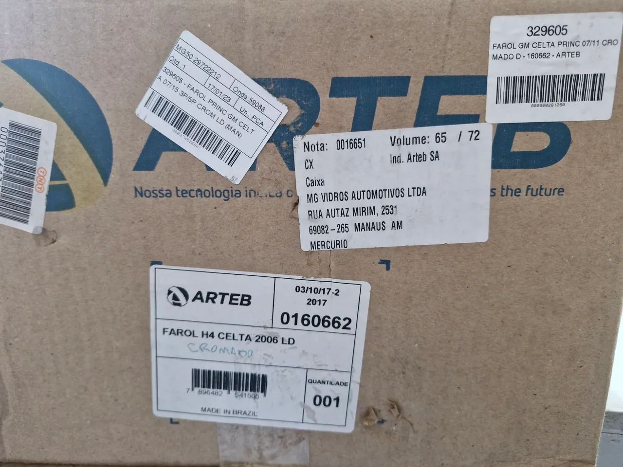 Farol principal GM Celta 2007 a 2015 cromado Direito manual - Foto 7