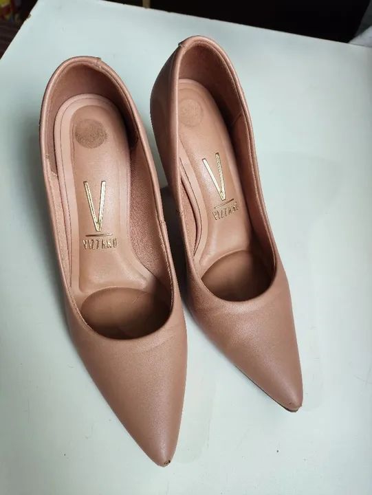 Sapato Scarpin Vizzano Pelica Nude Feminino Bege - Foto 4