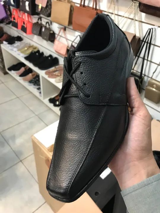 Sapato Social Masculino em Couro Novo Calçados Jardim Santo - Main Image