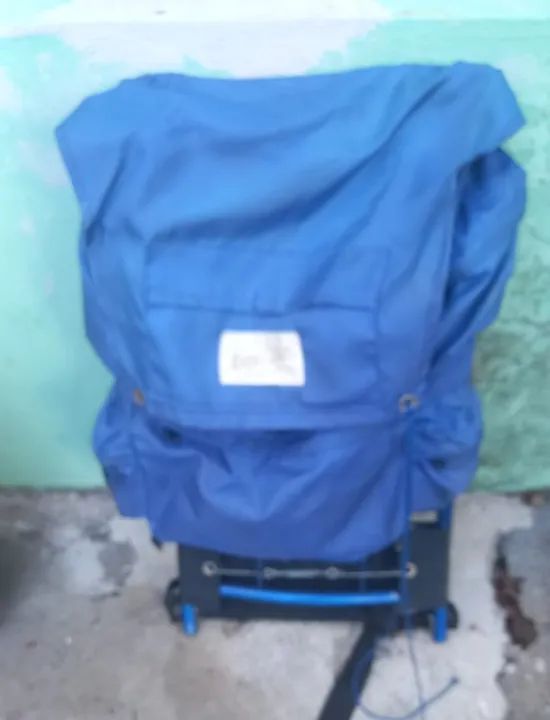 Mochila de caminhada e estrutura de magnésio vintage azul Expediction - Foto 3