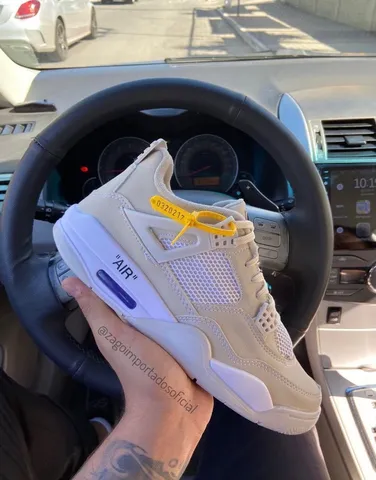 Tênis Nike Air Jordan retrô 4 beje