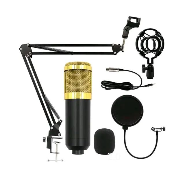 Kit Microfone Condensador Profissional P/ Podcast - AC2950