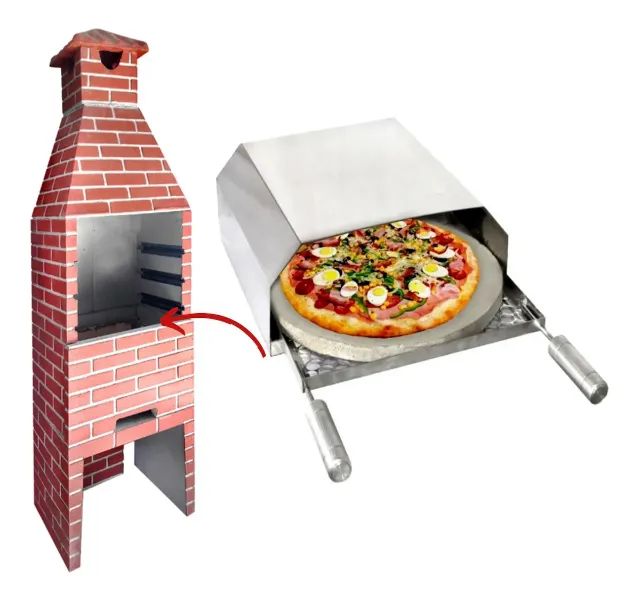 Forno De Pizza Costela Assados  Multiuso Para Churrasqueira De Alvenaria