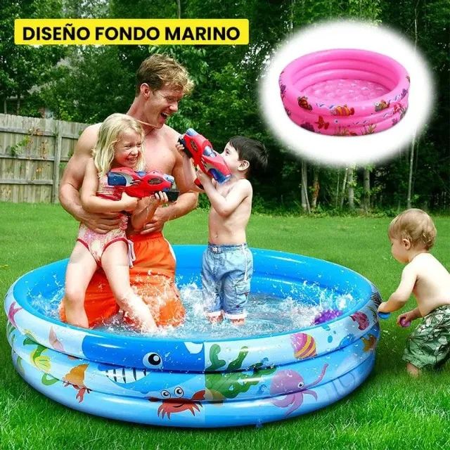 Piscina Infantil Sj-80cm Fundo Inflavel - Foto 5