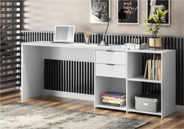 sala escritorio mesa office em L - Foto 3