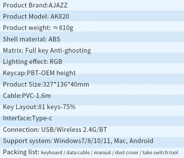 Teclado Mecanico Ajazz AK820 Pro - Foto 5