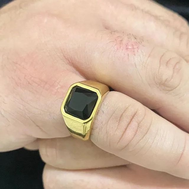 ANEIS MASCULINOS EM AÇO - Foto 5