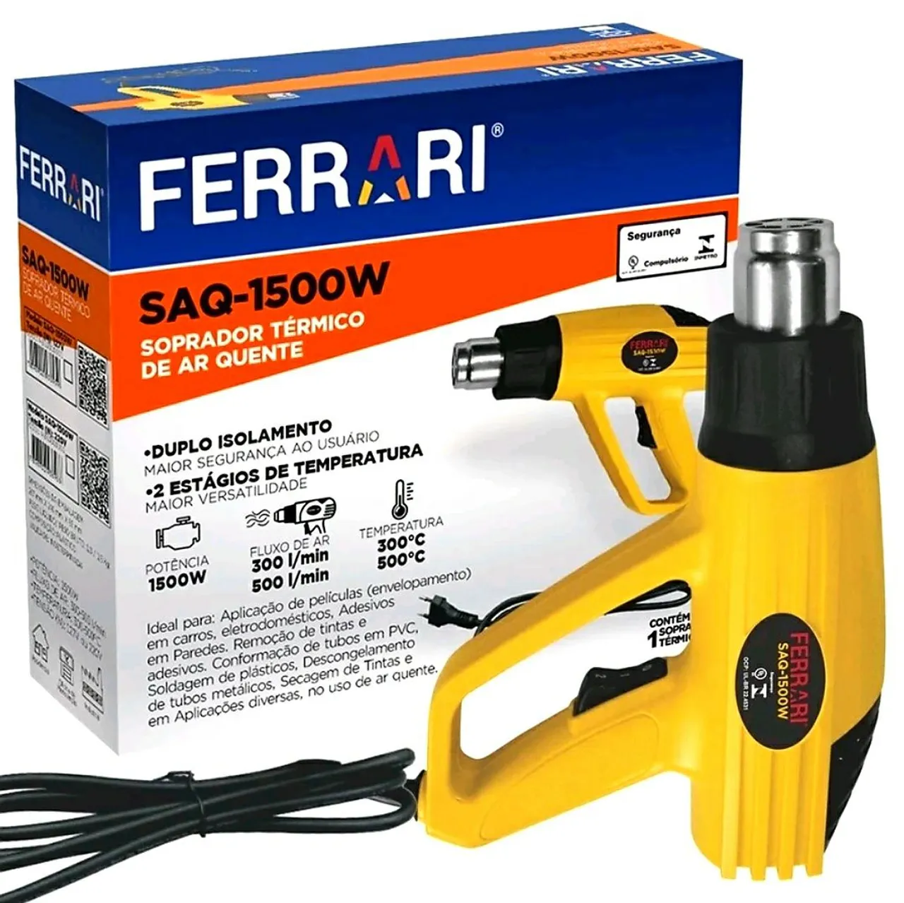 Soprador  Térmico Ferrari - Pistol de Ar Quente - Pronta Entrega 