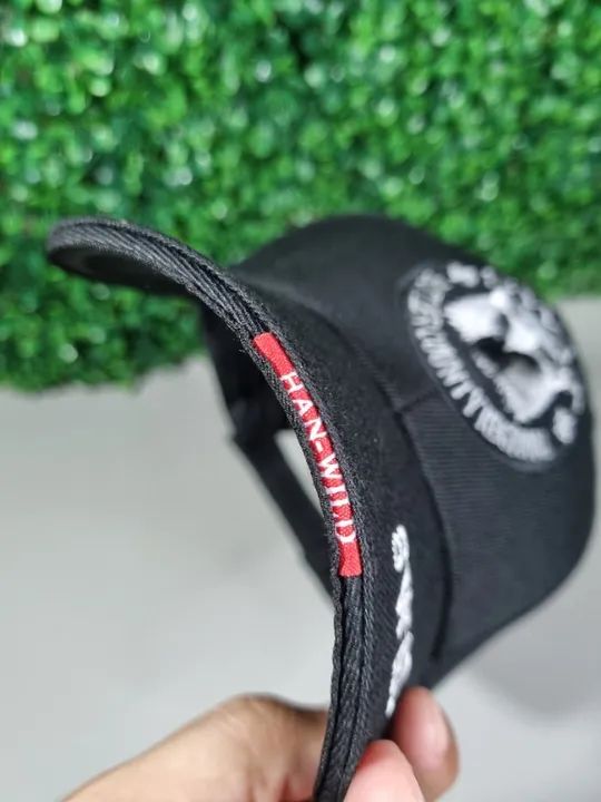 Boné Esportivo Original Gorro Chapeu Bordado Aba Curva Adulto Unissex Preto Pronta Entrega - Foto 3