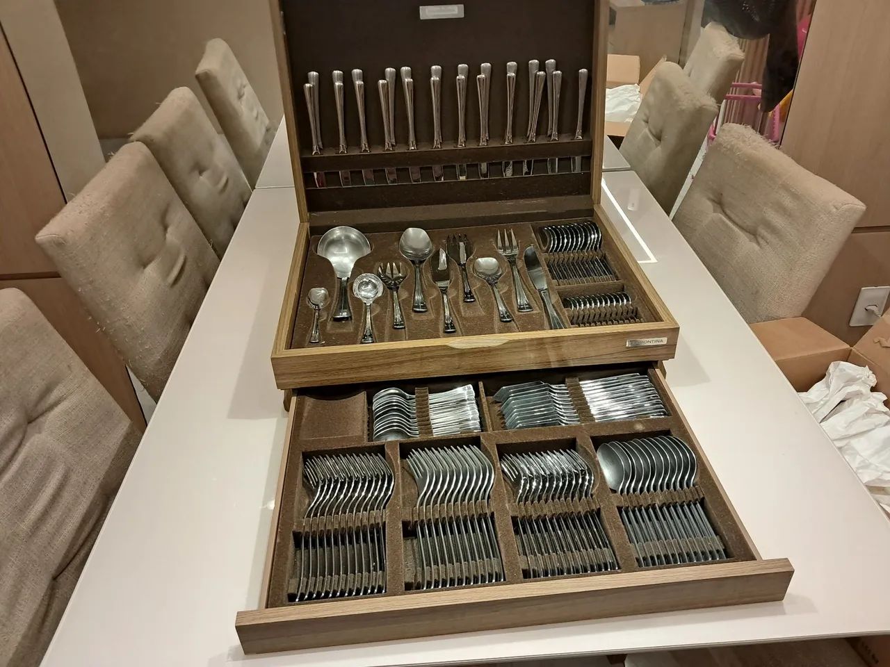 Jogo de talheres 130 peças Tramontina 