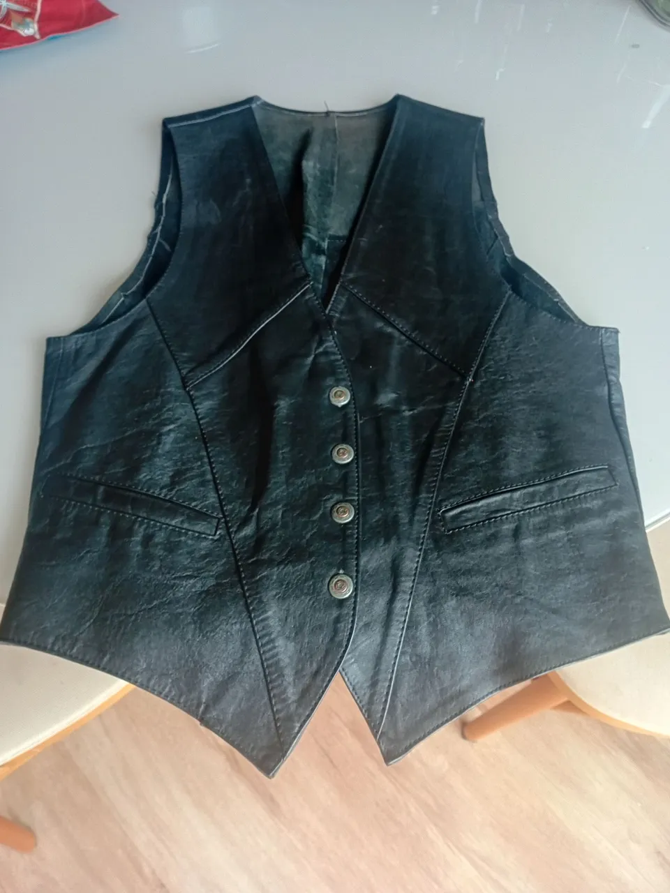 Colete de Couro legítimo Unisex