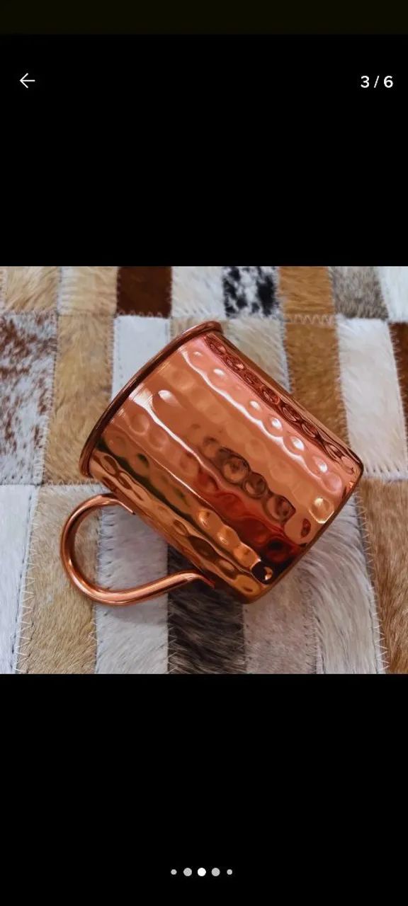 Caneca Moscow Mule de Cobre Martelo - Foto 3