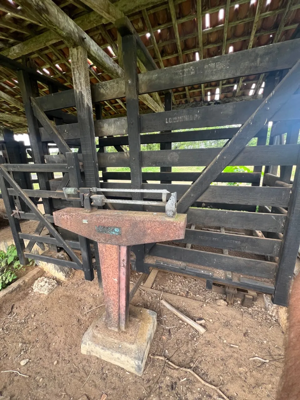 Balança e curral a venda . 