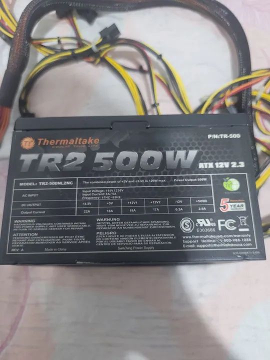 Fonte Thermaltake TR2 500W - 80 Plus Bronze - Foto 2