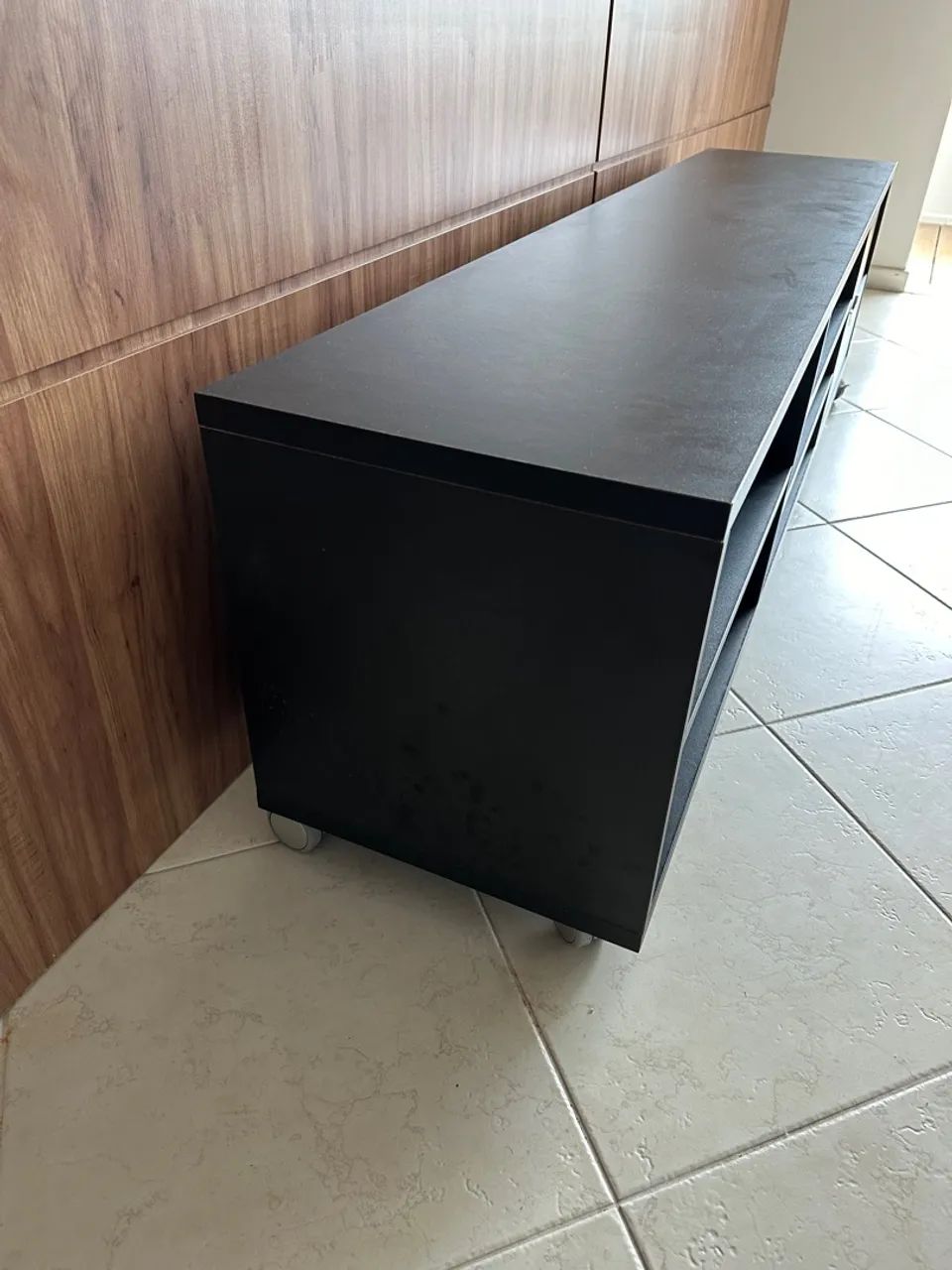 Rack de TV Preto com 2 Gavetas - Foto 3