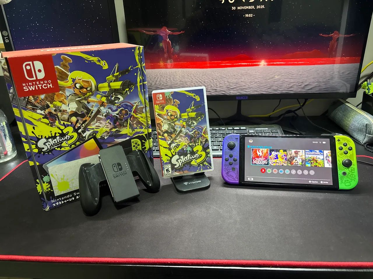 Nintendo Switch Oled edição Splatoon 3 + Jogo mídia física 