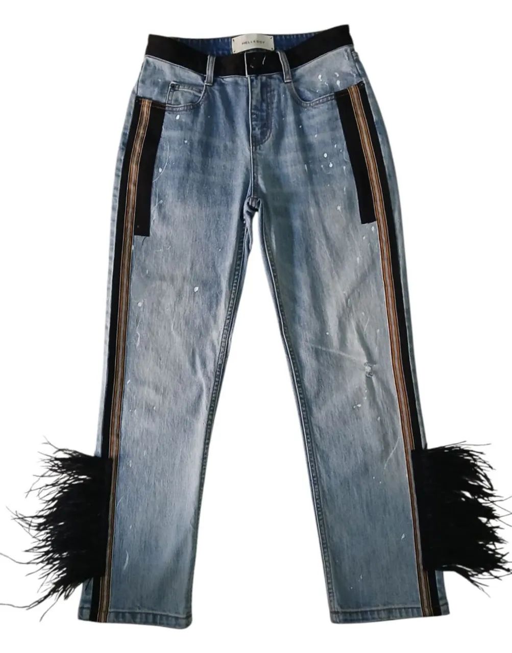 Calça Jeans Hellessy com Detalhes de Penas - Foto 3