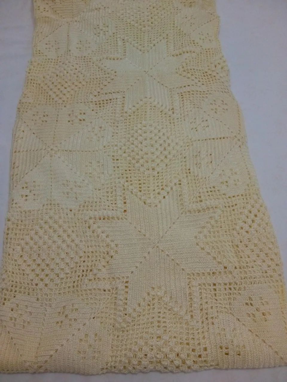 Colcha cor champagne crochê feita a mão artesanalmente  - Foto 5