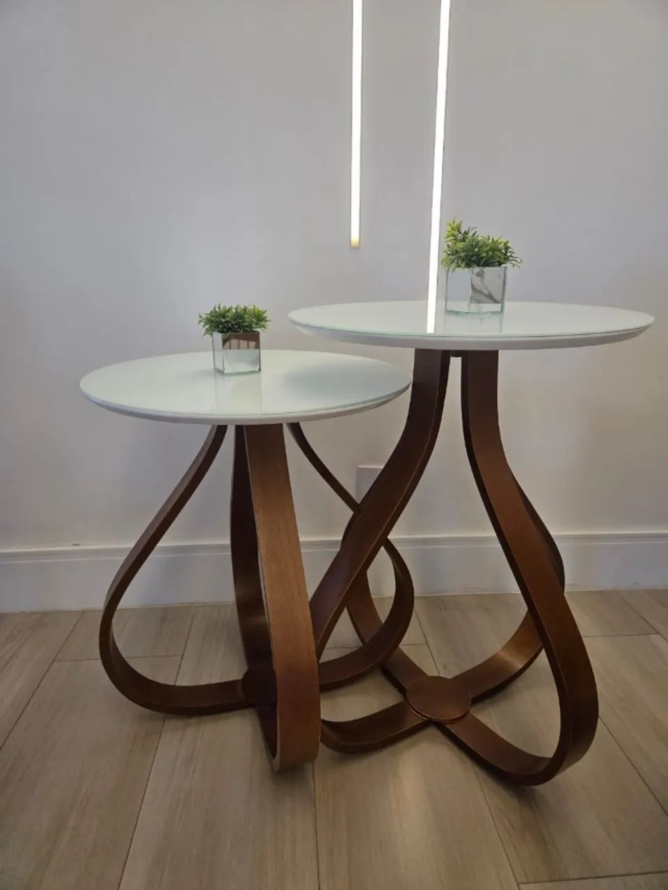 Conjunto de Poltronas + Mesas de Apoio - Em Linho / Excelente Estado! - Foto 4