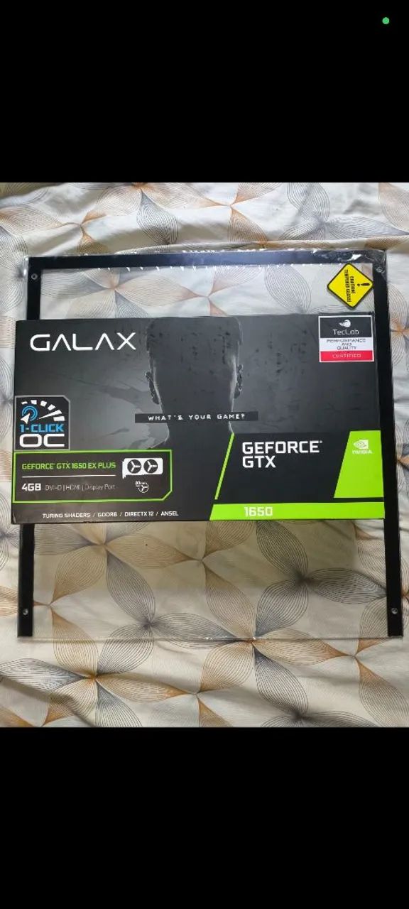 Placa de Vídeo Galax GeForce GTX 1650 EX Plus 4GB