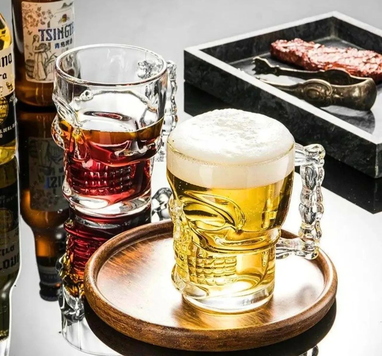 CANECA CRANIO CAVEIRA CHOPP CERVEJA CHURRASCO  - Foto 3