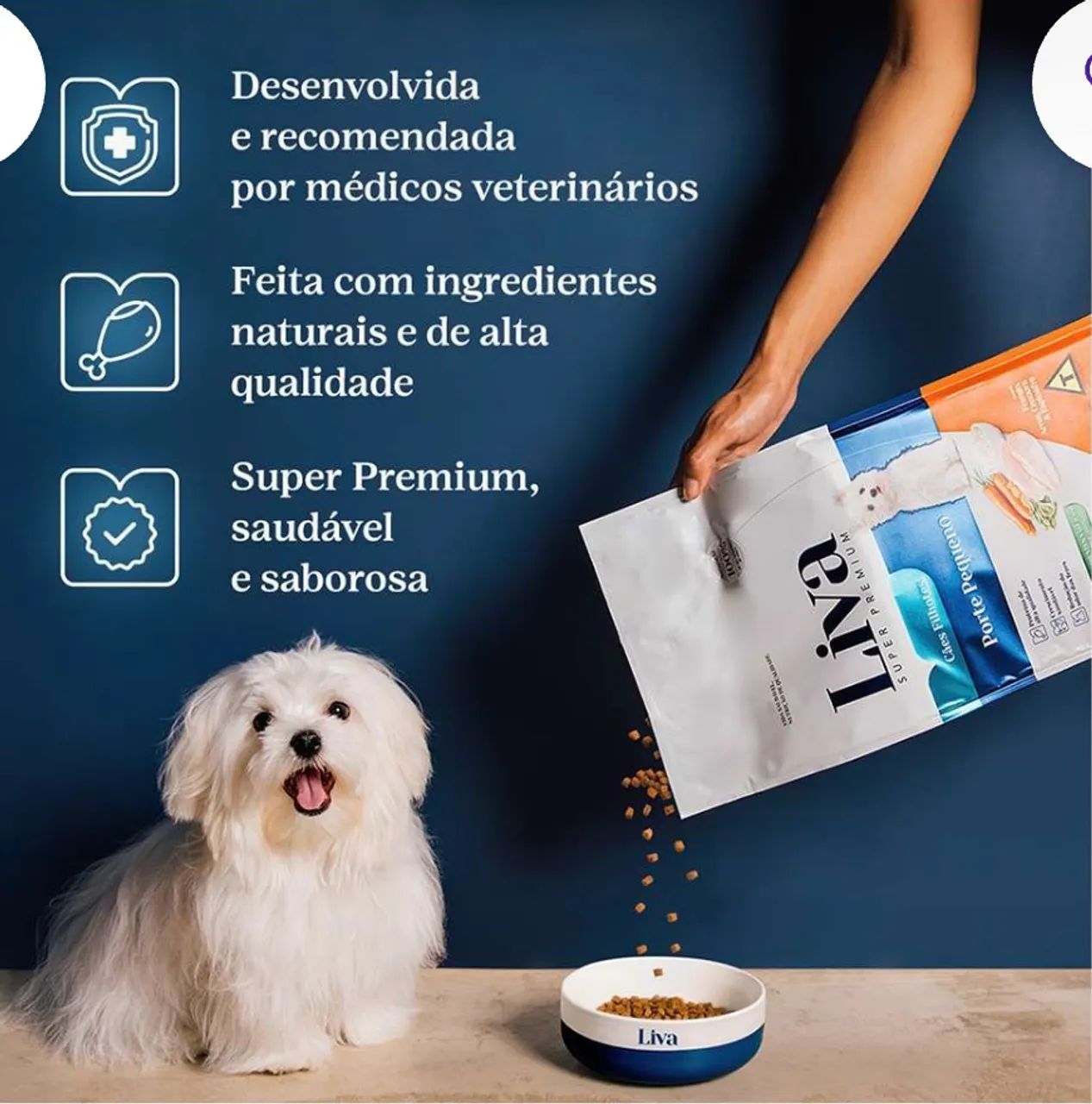 Ração Liva Super Premium para Cães Filhotes Porte Pequeno