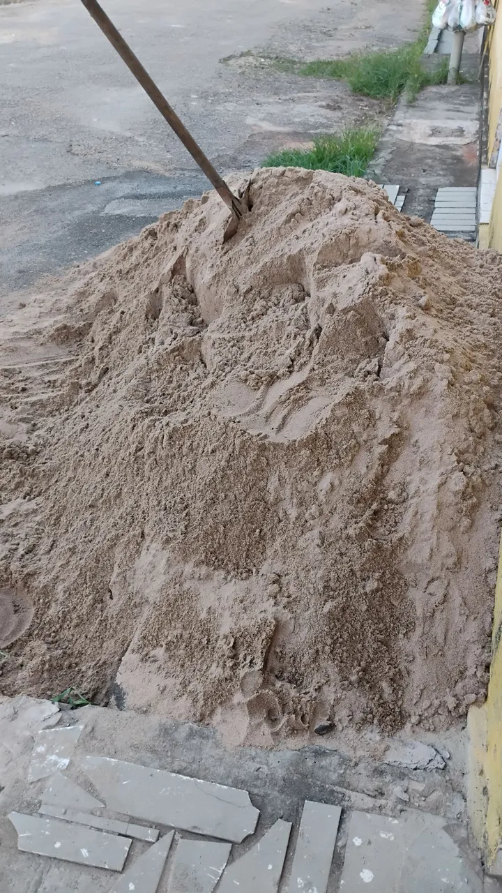 Areia limpa para construção