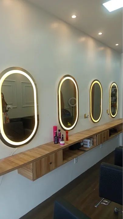  espelhos iluminados de led para seu salão 