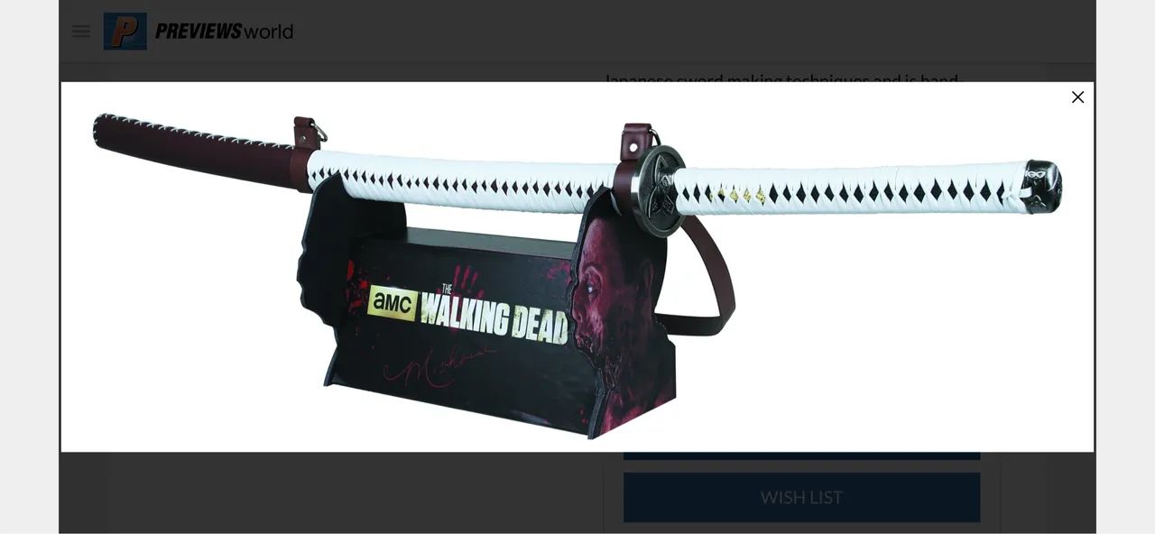 Espada The Walking Dead Colecionável - Foto 2