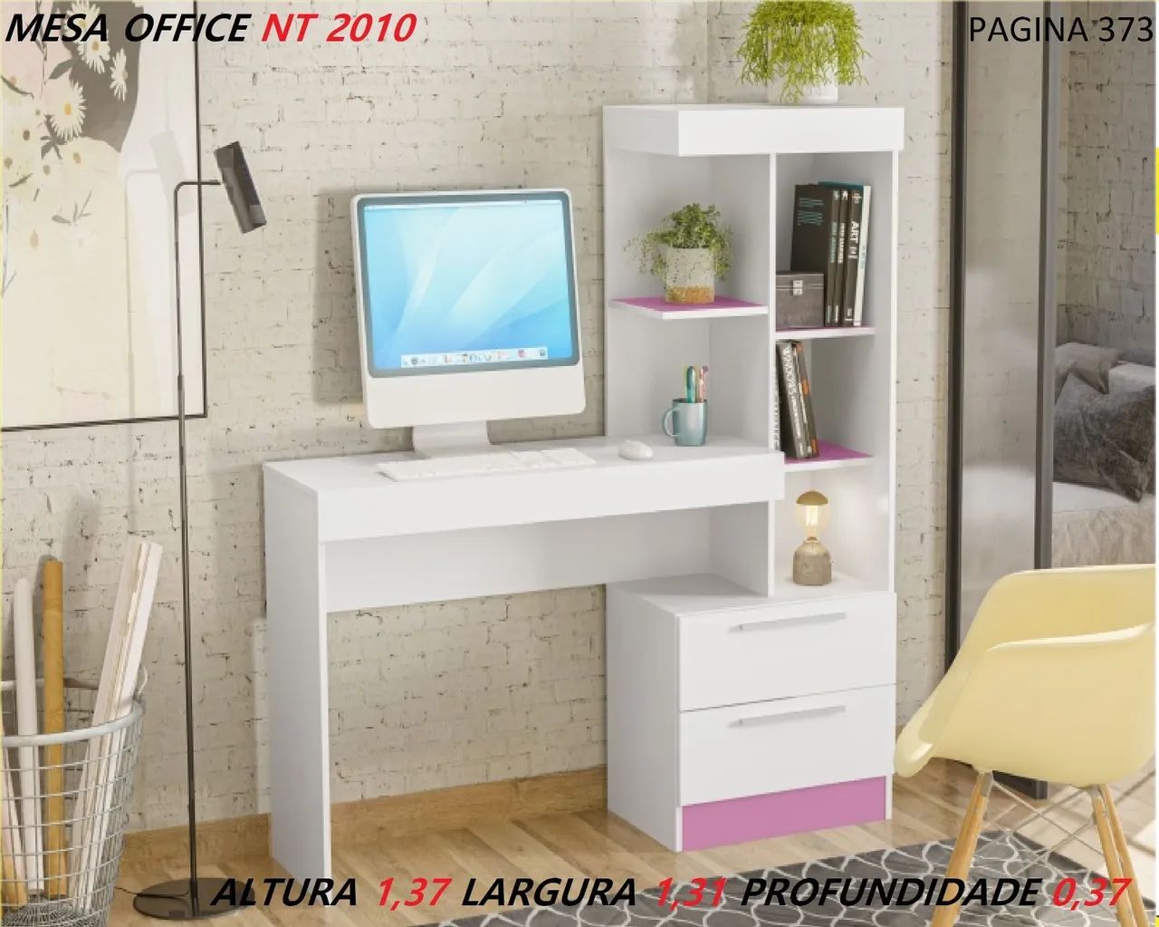 Mesa Office NT 2010 - Design Moderno e Funcional64596064576258120