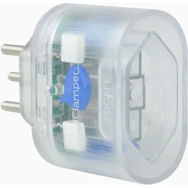 Protetor Contra Surtos DPS Clamper Transparente 1 Tomada Pocket 3P - WZetta - Foto 5
