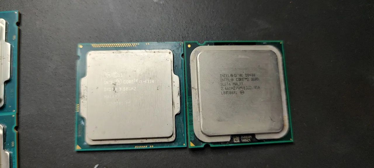 Processador Intel Core i3 4330 e Core 2 Quad Q8400