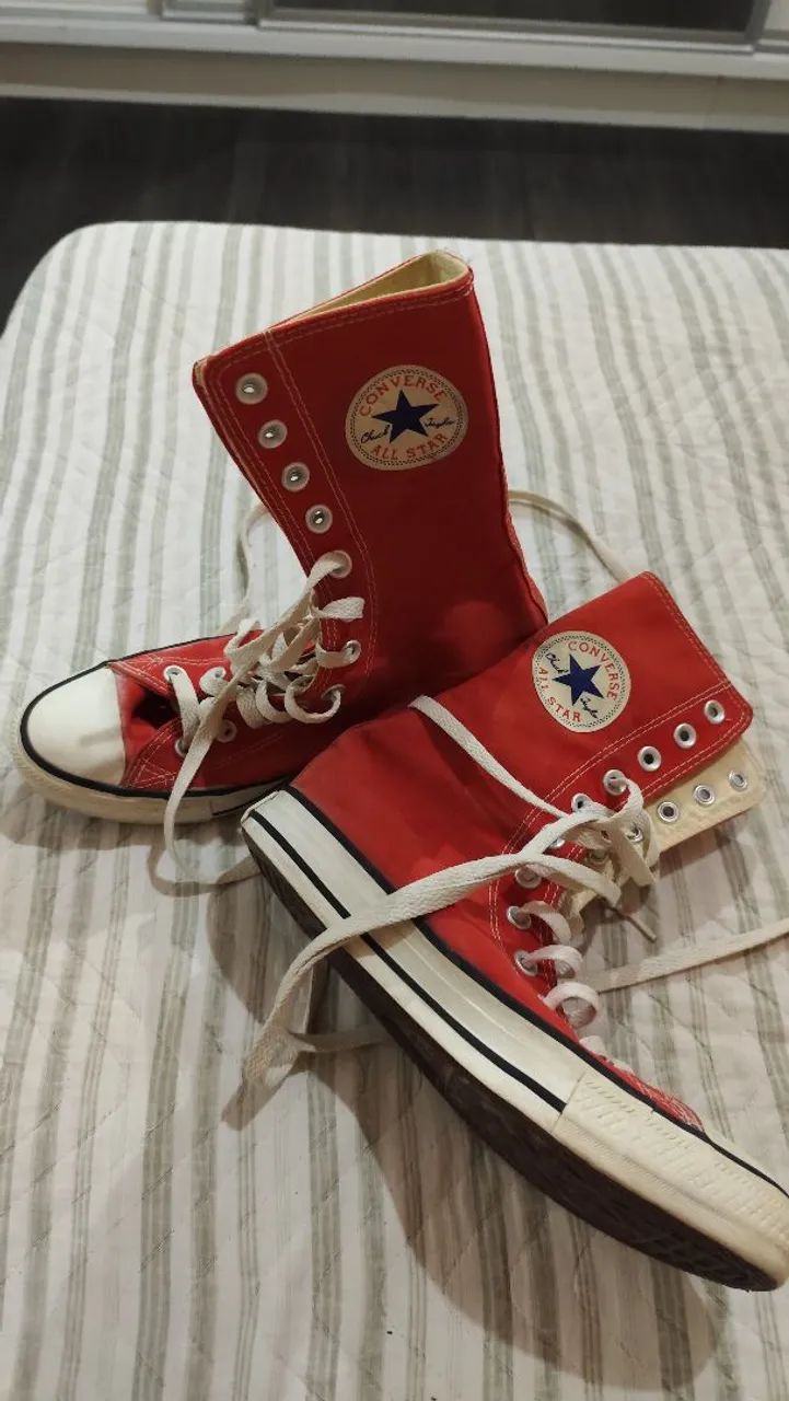 High Top Tenis All Star Cano Alto Masculino Vermelho Converse