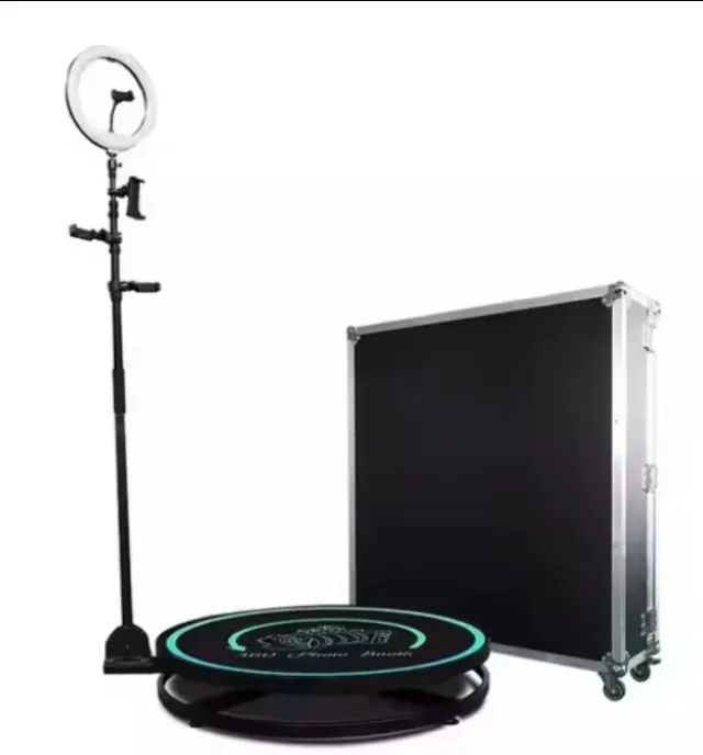 Plataforma PhotoBooth 360 Vídeo Spinner 100cm com Ring Light RGB e Case de transporte - Foto 5