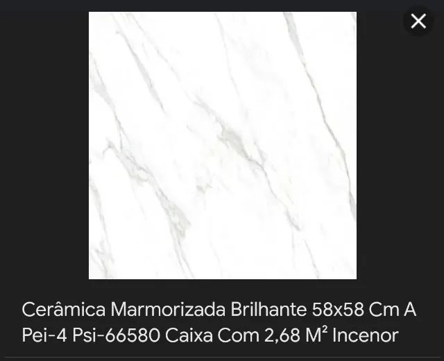 Cerâmica marmorizada 58x58 - Foto 3