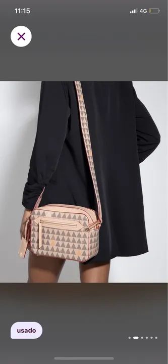 Bolsa de ombro feminina em couro sintético - Foto 3