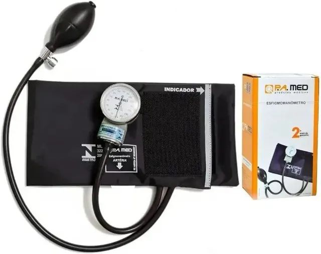 Esfigmomanômetro P A Med Com Selo Do Inmetro E Anvisa (Preto)