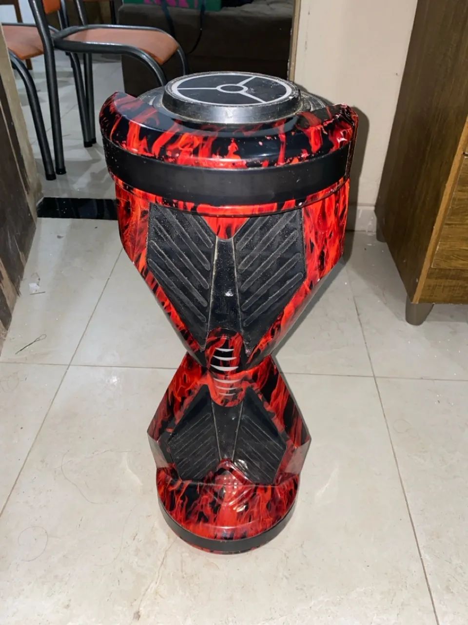 Hoverboard Skate Elétrico 6.5 Vermelho Fogo Led Bluetooth - Foto 4