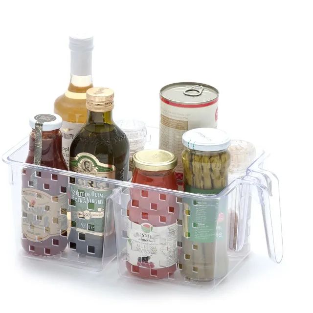 Cesta Organizadora Com Alça Para Geladeira Ou Despensa G - Foto 2