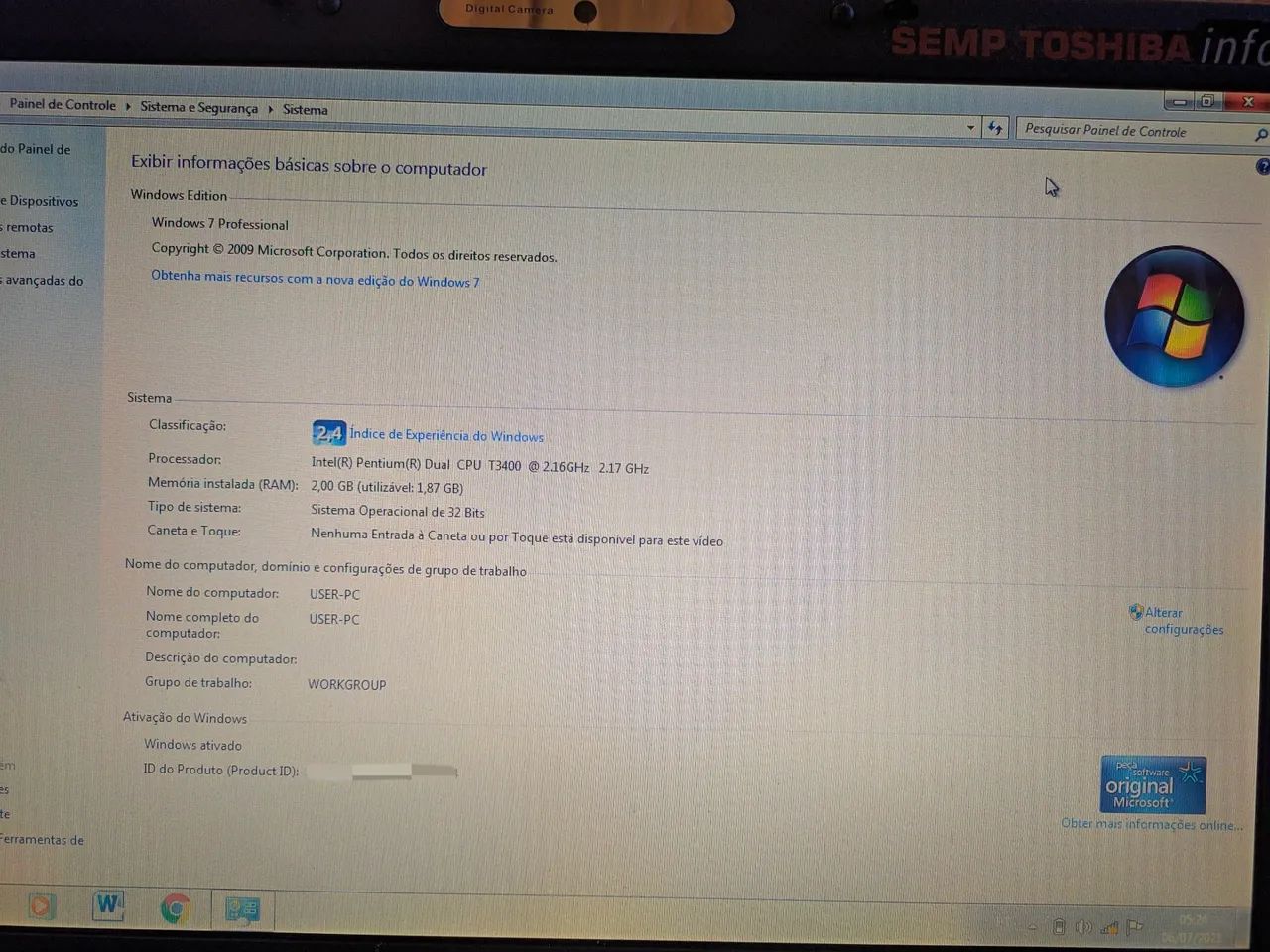 Notebook STI Toshiba