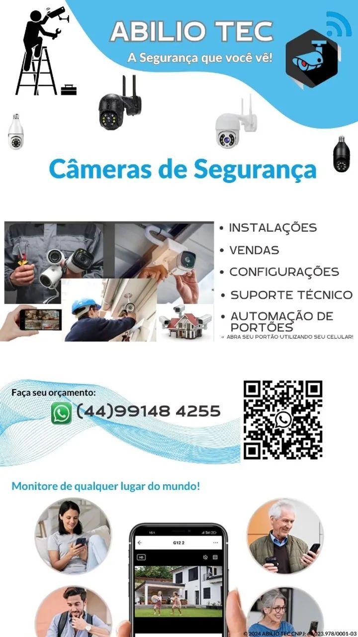 Serviço de Instalação e configuração de Câmeras de Segurança