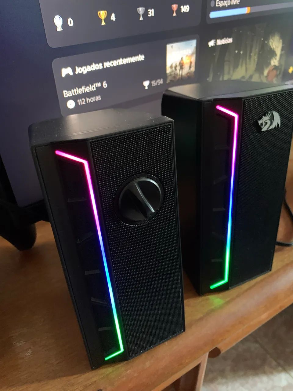 Caixa de Som Gamer Redragon Calliope RGB Preto - GS580