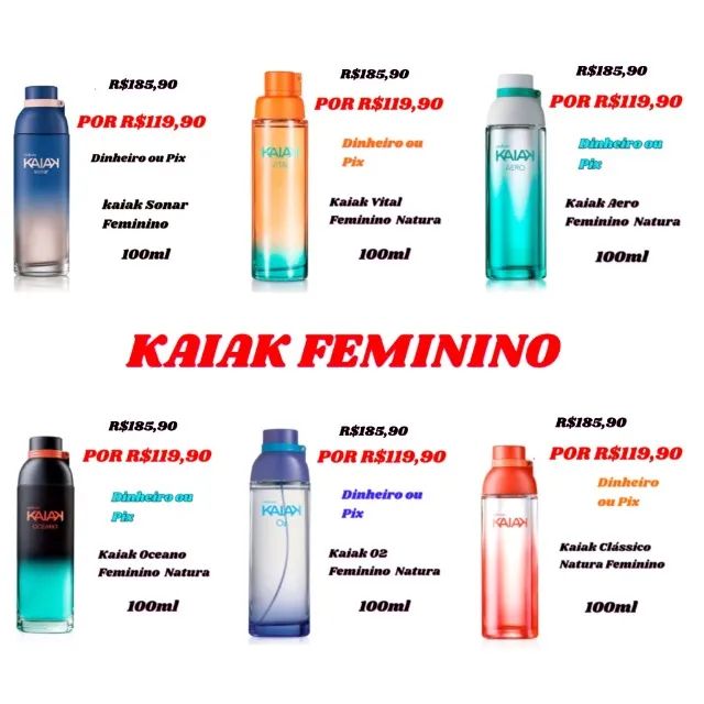 Perfume Kaiak Feminino Várias Fragrâncias Disponíveis Natura