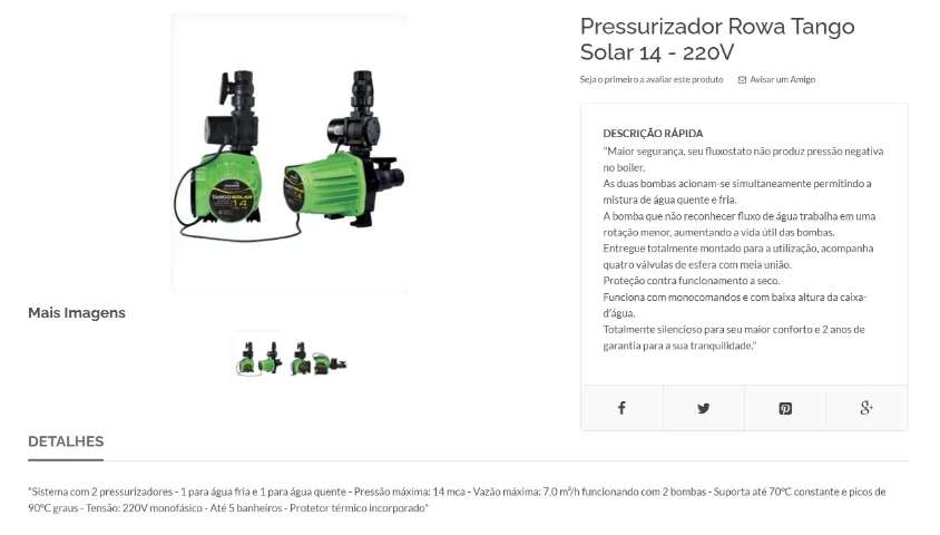 Pressurizador de água