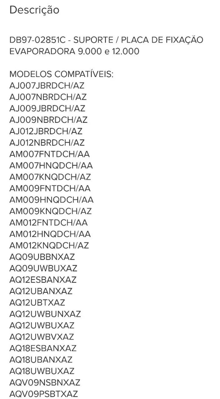 Suporte de Ar Condicionado Split Samsung - Novo - Foto 3