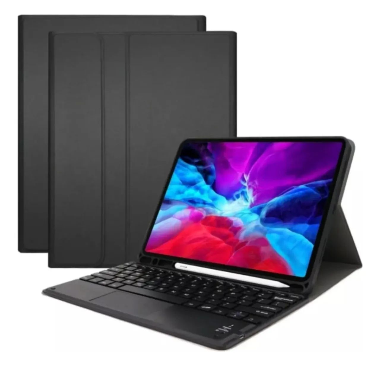 Capa para ipad 7/8/9/10/11 air 4 /5/6 Teclado e Touchpad - Foto 2